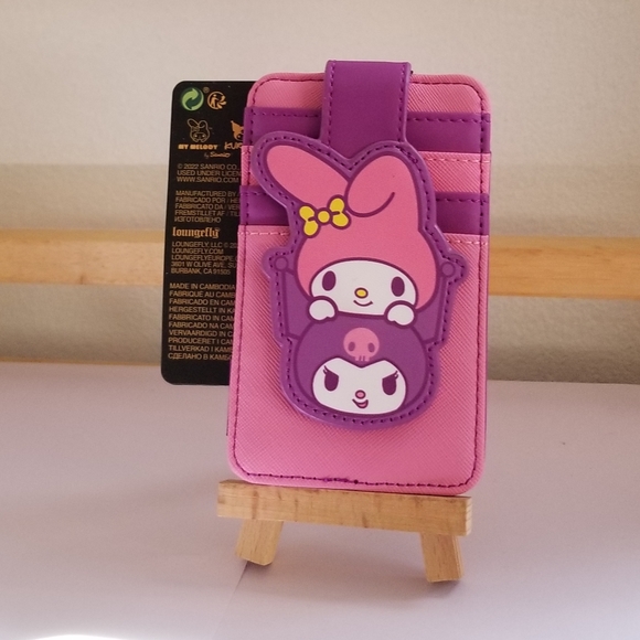 Loungefly Disney Parks Sanrio Kawaii Hello Kitty Kuromi Melody Money Cardholder - Picture 1 of 5